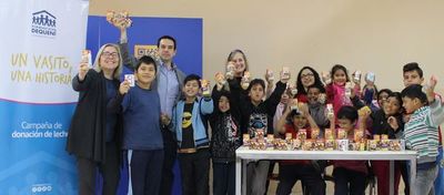 Con campaña “Un vasito, una historia” recolectan leche para unos 370 niños
