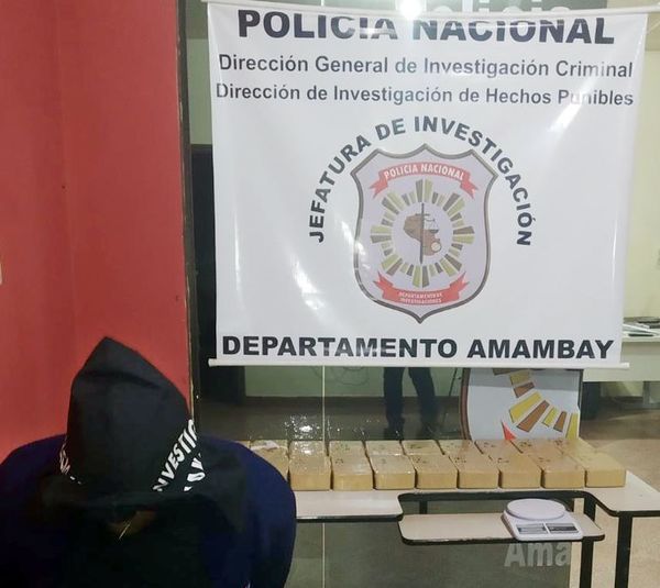 Cae un brasileño con unos 20 kilos de cocaína en Pedro Juan Caballero - Nacionales - ABC Color