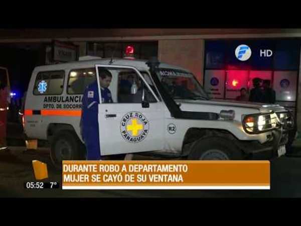 Cayó de su ventana durante un robo