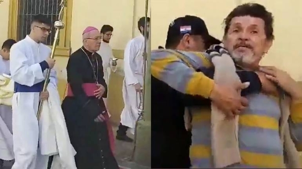 HOY / Escracharon al arzobispo y fueron demorados por la Policía