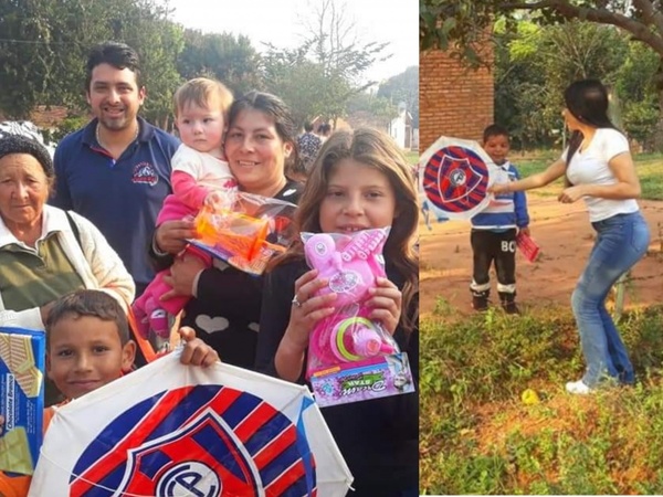 Joven pareja roseña reparte regalos a niños de escasos recursos por su día - Digital Misiones