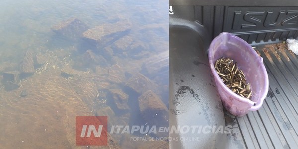 TODO UN ARSENAL DE VAINILLAS SERVIDAS FUE ENCONTRADO EN ORILLAS DEL RÍO PARANÁ.