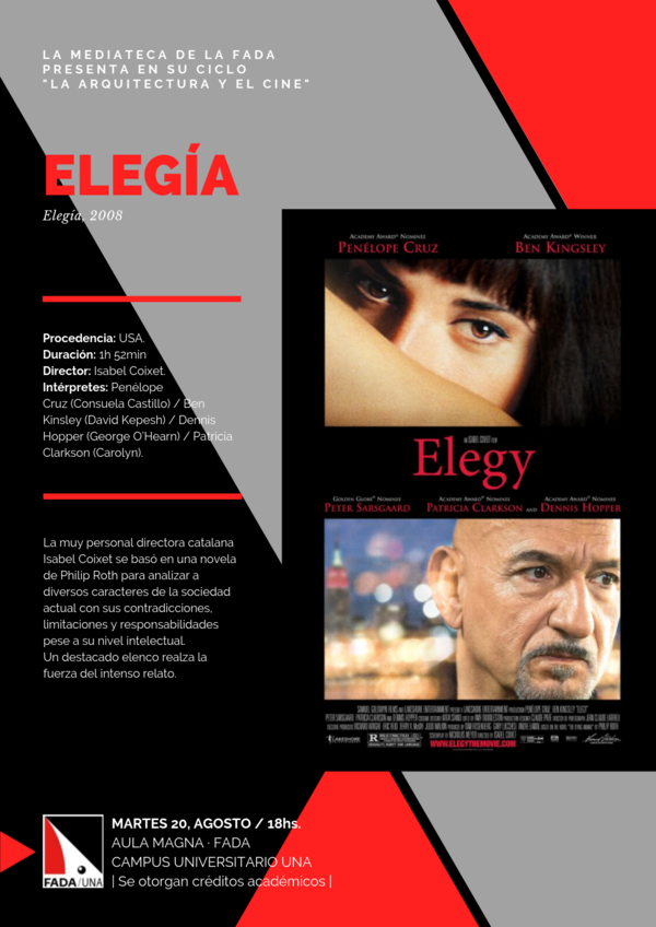 Se exhibirá el film Elegía en el ciclo de cine de la FADA | .::Agencia IP::.