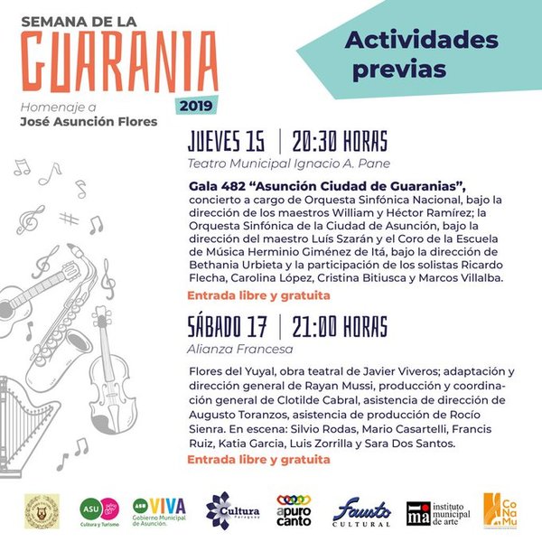 Presentan una variada agenda en Semana de la Guarania - .::RADIO NACIONAL::.