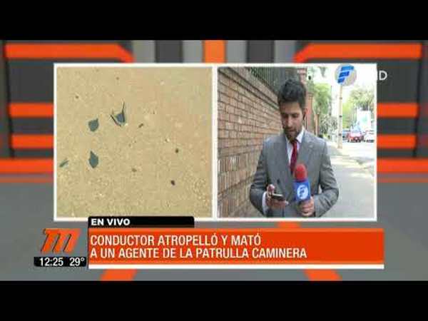 Atropelló y mató a un agente de la Patrulla Caminera