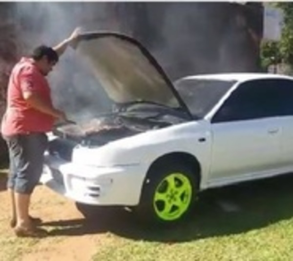 Transformó su Subaru en parrilla y es todo un éxito - Paraguay.com