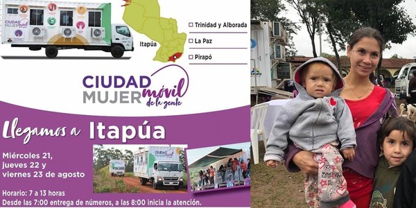 CIUDAD MUJER MÓVIL SE ALISTA PARA TRASLADARSE AL DEPARTAMENTO DE ITAPÚA