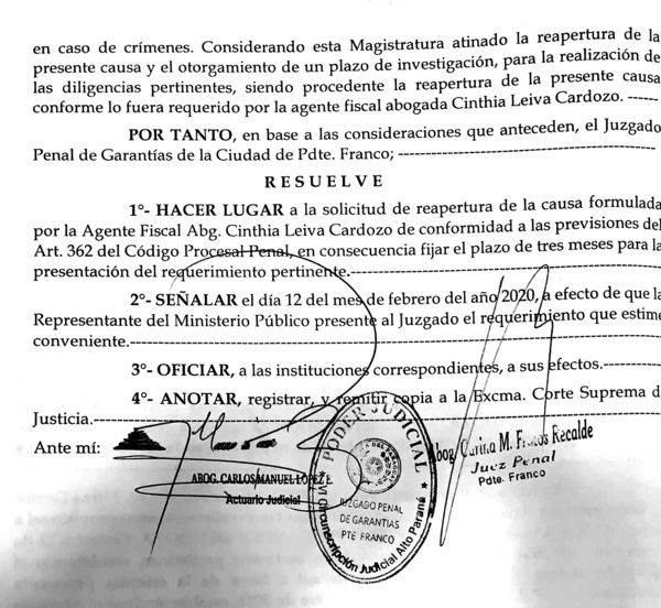 Juzgado concede reapertura de causa que involucra a Bartola Fernández