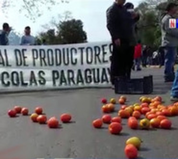 Productores de tomates cierran ruta en Caaguazú - Paraguay.com