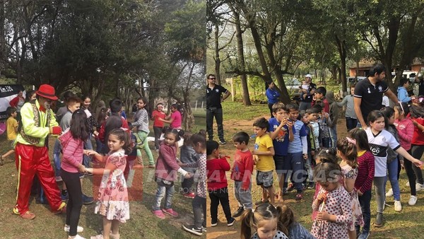 OLIMPISTAS DE CNEL. BOGADO FESTEJARON DÍA DEL NIÑO EN UNA ZONA RURAL DEL DISTRITO