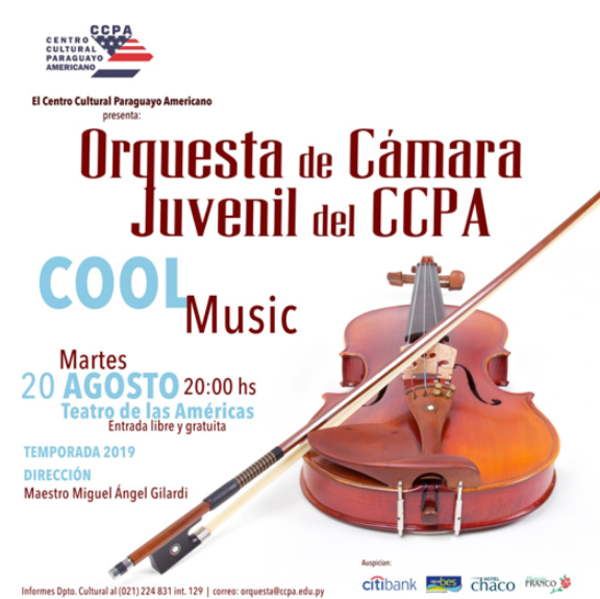 “Cool Music” de la Orquesta de Cámara Juvenil del CCPA será este martes - ADN Paraguayo