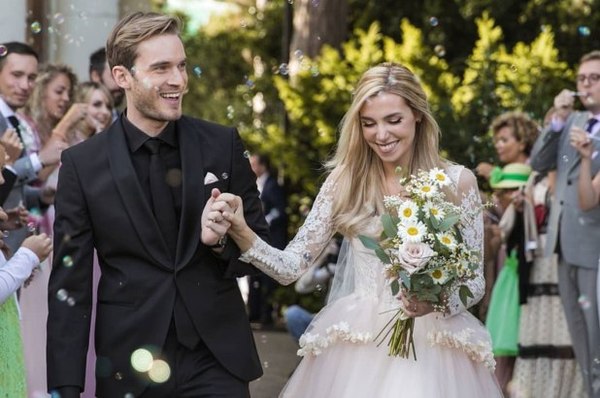 PewDiepie, el youtuber más famoso de internet, se casó con su novia