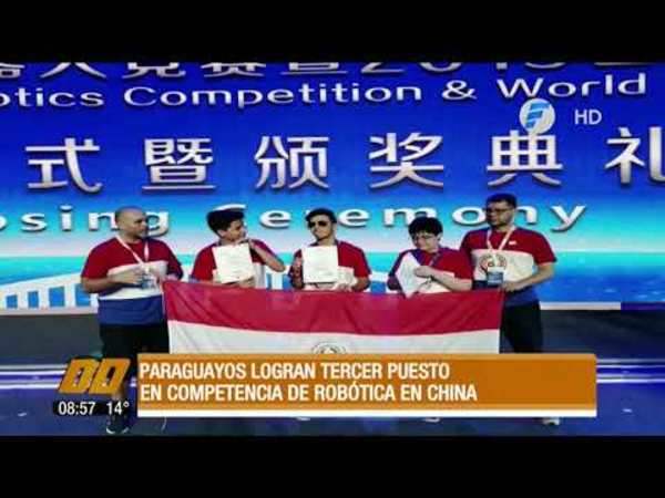 Paraguayos logran tercer puesto en una competencia de robótica en China