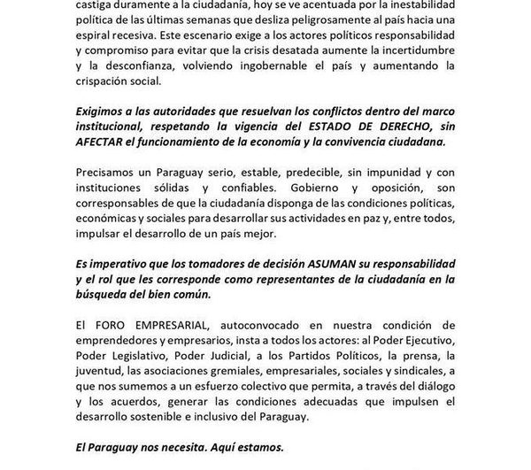 Empresarios exigen responsabilidad a las autoridades