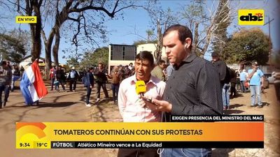 Tomateros continúan con protestas en Coronel Oviedo - ABC Noticias - ABC Color