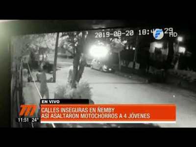 Así asaltaron a 4 jóvenes en Ñemby