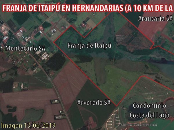 Impune deforestación en franja de Itaipú a menos de 10 km de usina