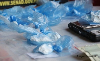 Cocaína incautada en colegio Espíritu Santo