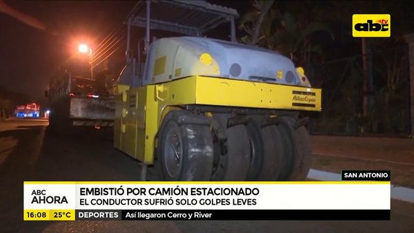 Embistió por camión estacionado - ABC Noticias - ABC Color