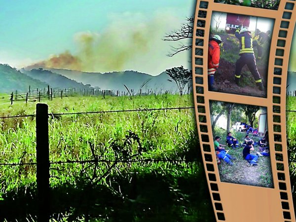 El fuego afecta gran parte de Cordillera del Ybytyruzú, en Guairá