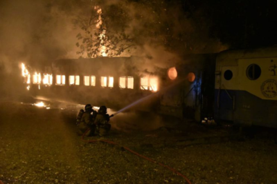 Incendio consumió un vagón del ferrocarril