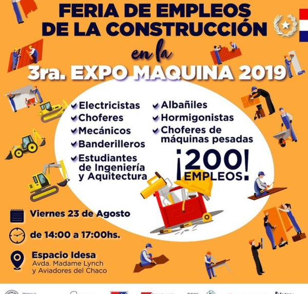 Feria de empleo de la construcción ofrece más de 200 puestos