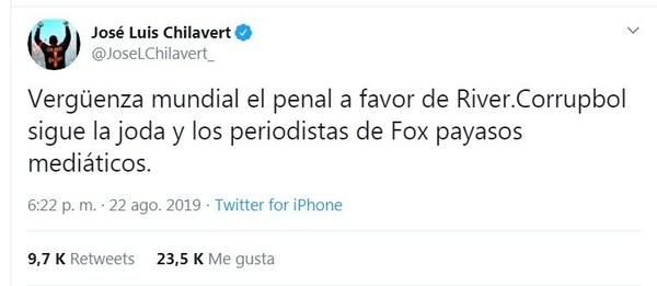 Chilavert y otra dura crítica contra la “Corrupbol”, tras el penal a favor de River contra Cerro - ADN Paraguayo