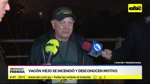 Vagón viejo se incendió y desconocen motivo - ABC Noticias - ABC Color