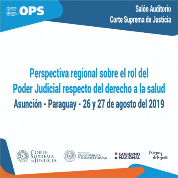 Jornadas sobre la "Judicialización de la Salud" se realizarán el 26 y 27 de agosto