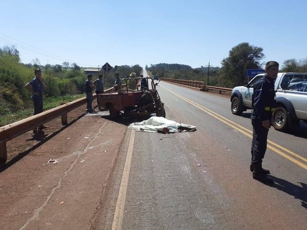 ACCIDENTE FATAL SOBRE RUTA N° 6 ZONA DEL RÍO YÑARÕ-ALTO PARANÁ.