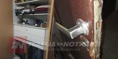 HURTAN CAJA FUERTE Y TELEVISOR DE UN DEPARTAMENTO CÉNTRICO.