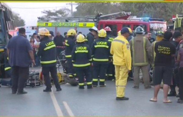 Accidente de tránsito en Luque deja un fallecido y 8 heridos