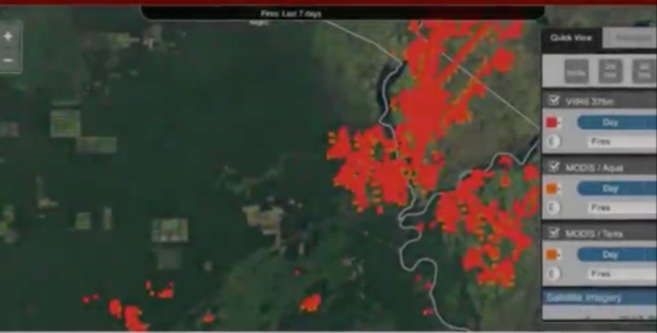HOY / Imagen satelital detecta 418 nuevos focos de peligro de incendio en todo el país