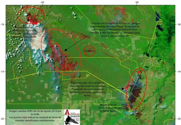 Persiste peligro de avance de incendios hacia Paraguay en varias zonas - Nacionales - ABC Color