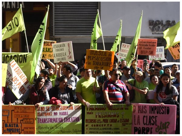 Docentes anuncian movilización nacional para este miércoles y jueves