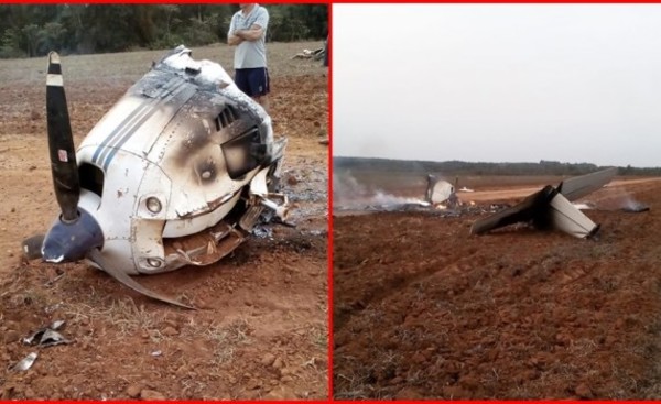Incendian avioneta tras aterrizaje forzoso en San Cristóbal