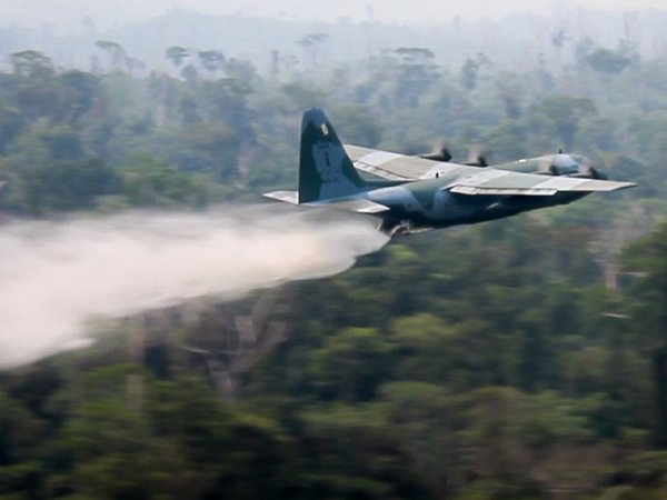 El fuego avanza en  Amazonia pese al despliegue de aviones y soldados