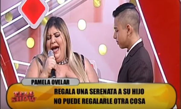Pamelita y el 15 años de su hijo en "TeleShow"