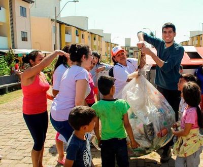 Realizan competencia de reciclaje en barrio San Francisco