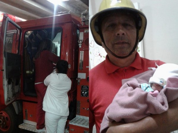 San Pedro: Beba nació en camión de bomberos