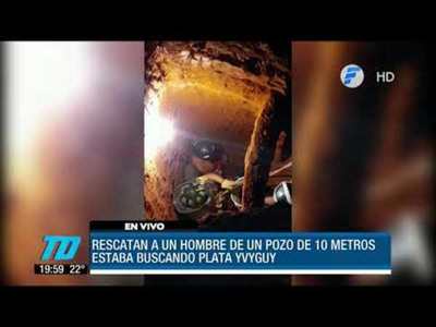 Fue rescatado tras caer a un pozo
