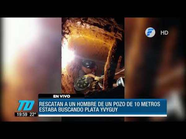 Fue rescatado tras caer a un pozo
