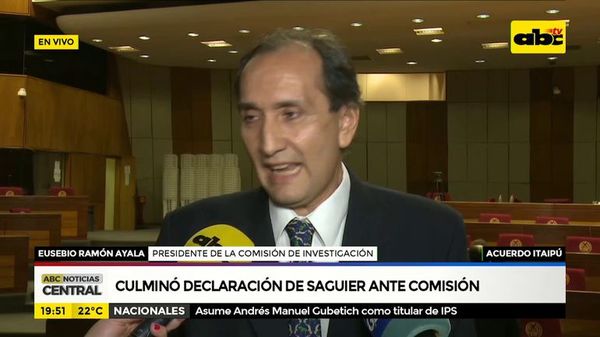Culminó declaración de Saguier ante comisión - ABC Noticias - ABC Color