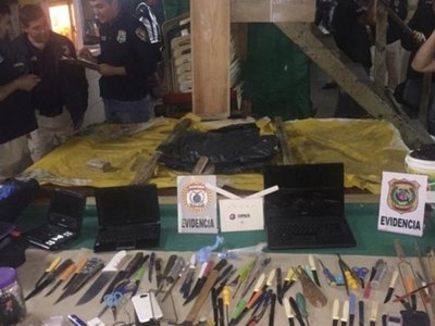 Más de 100 armas blancas fueron requisadas en Tacumbú