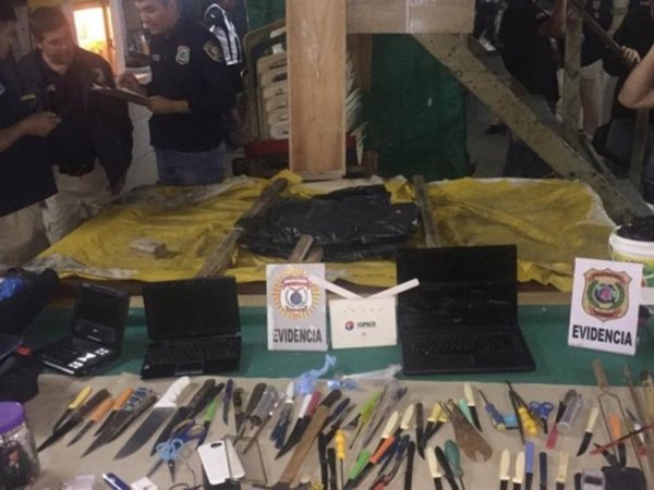 Más de 100 armas blancas fueron requisadas en Tacumbú