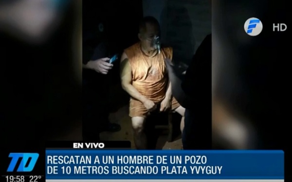 Rescatan a hombre sepultado buscando "plata yvyguy"