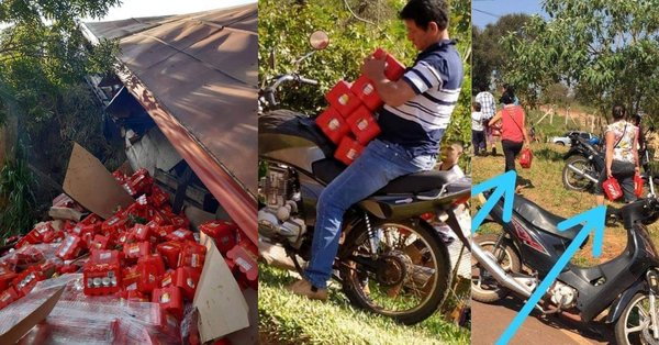 RESCATAN CERVEZAS Y NO A LOS ACCIDENTADOS