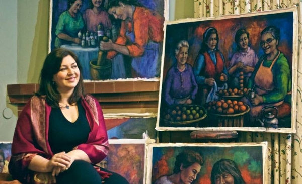 HOY / Alicia Guerra reivindica a las mujeres del Mercado Nº 4 a través de la pintura