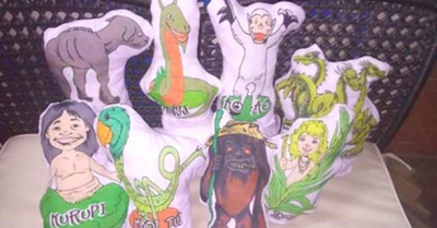 Almohadas de kurupi para alegrar fiestas de solteras