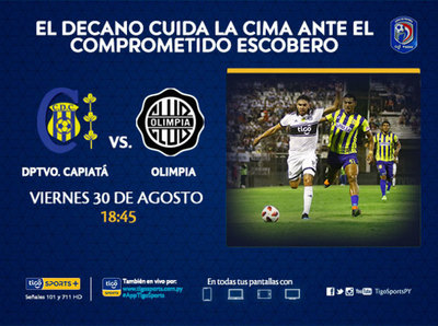 Olimpia quiere mantener la cima ante ante Deportivo Capiatá